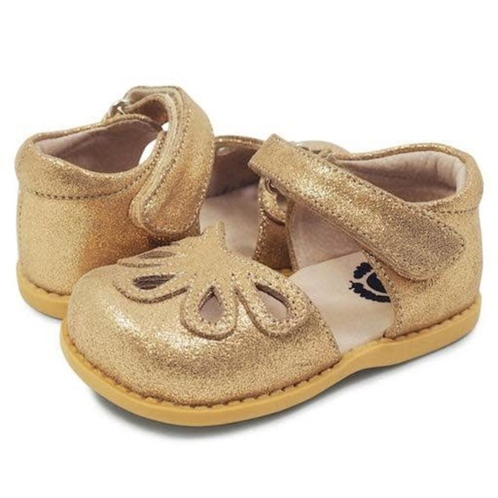 Livie & Luca Petal Golden Shimmer Mary Jane Shoes Girls Size 11